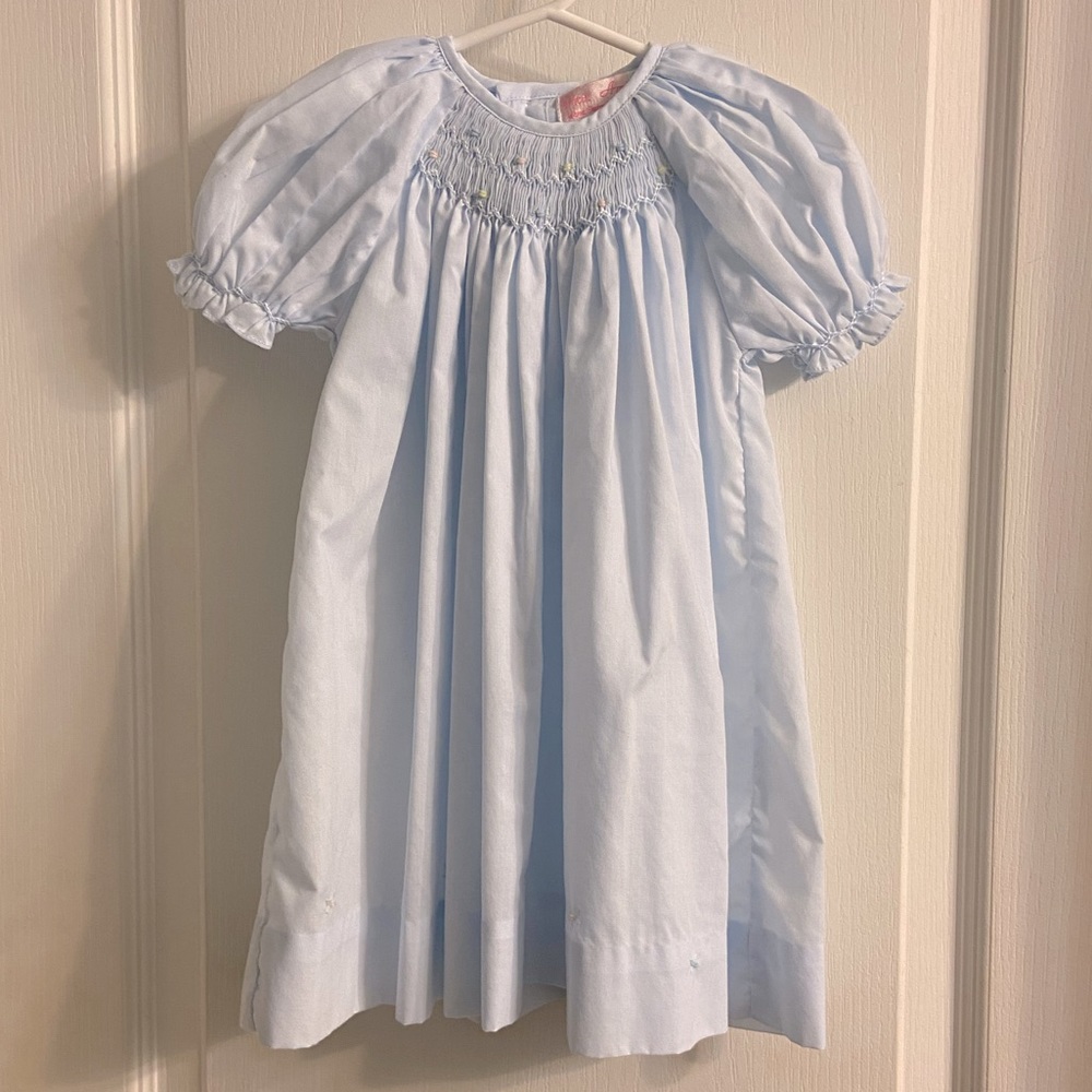 Blue smocked dress